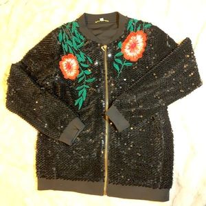 Black sequined jacket